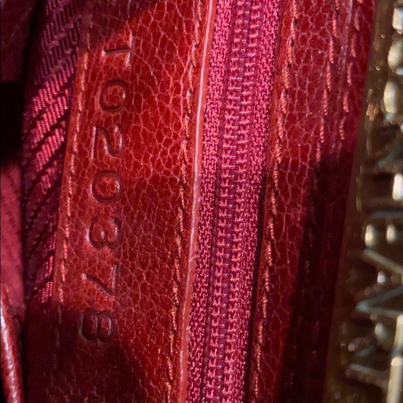 LOCKHART red embossed leather large satchel new! - Picture 8 of 16